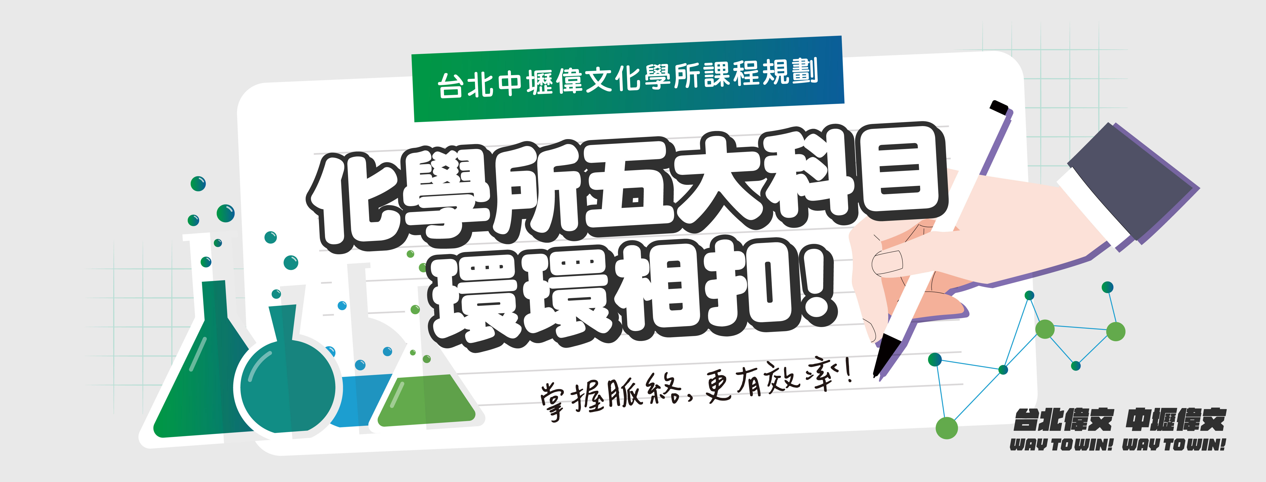 【化學所五大科目】環環相扣！掌握脈絡更有效率！